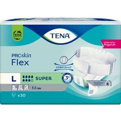 Verpackung von TENA ProSkin Flex Windeln in Größe L mit Abbildung einer Windel.